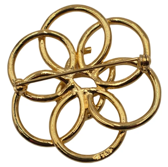 #5 Chanel Flower Brooch Centered with CC Logo, 1996